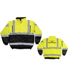 Wind & Water Proof, Insulated, Hiviz Rain Bomber Jacket GBOMJKT