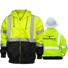 Hi-Viz, Class 3 Full Zip Hoodie GHDIZ Hi-Viz, Class 3 Full Zip Hoodie GHDIZ